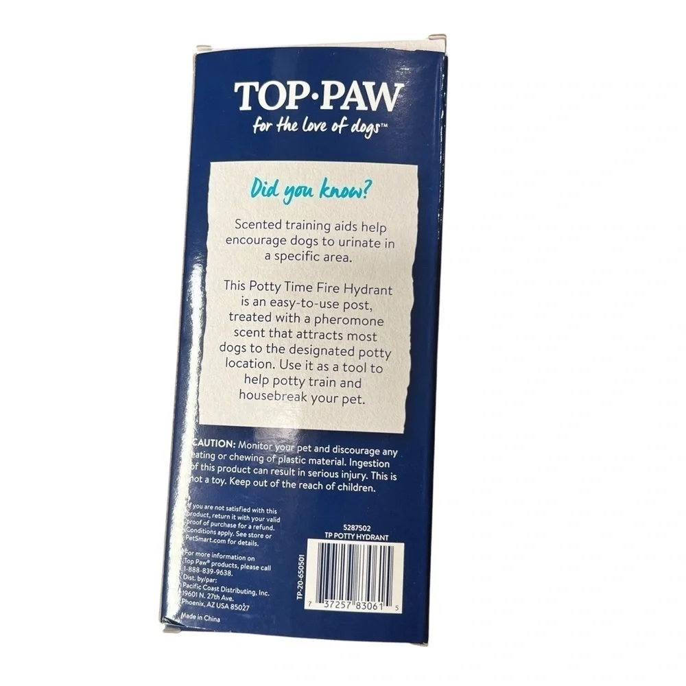 Top Paw Potty Time SCENTED Fire Hydrant Potty Training Aid (Pheromone Treated)